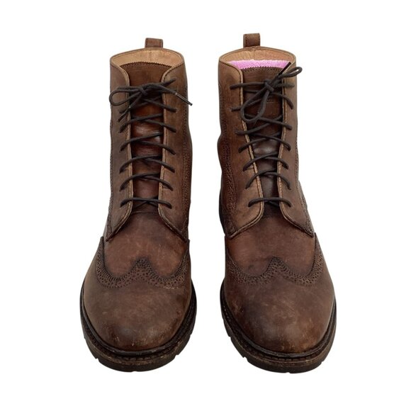 John A Frye Earl Wingtip Mens 13D Leather Lace-Up Boots Made In Mexico Vintage S - Picture 2 of 15